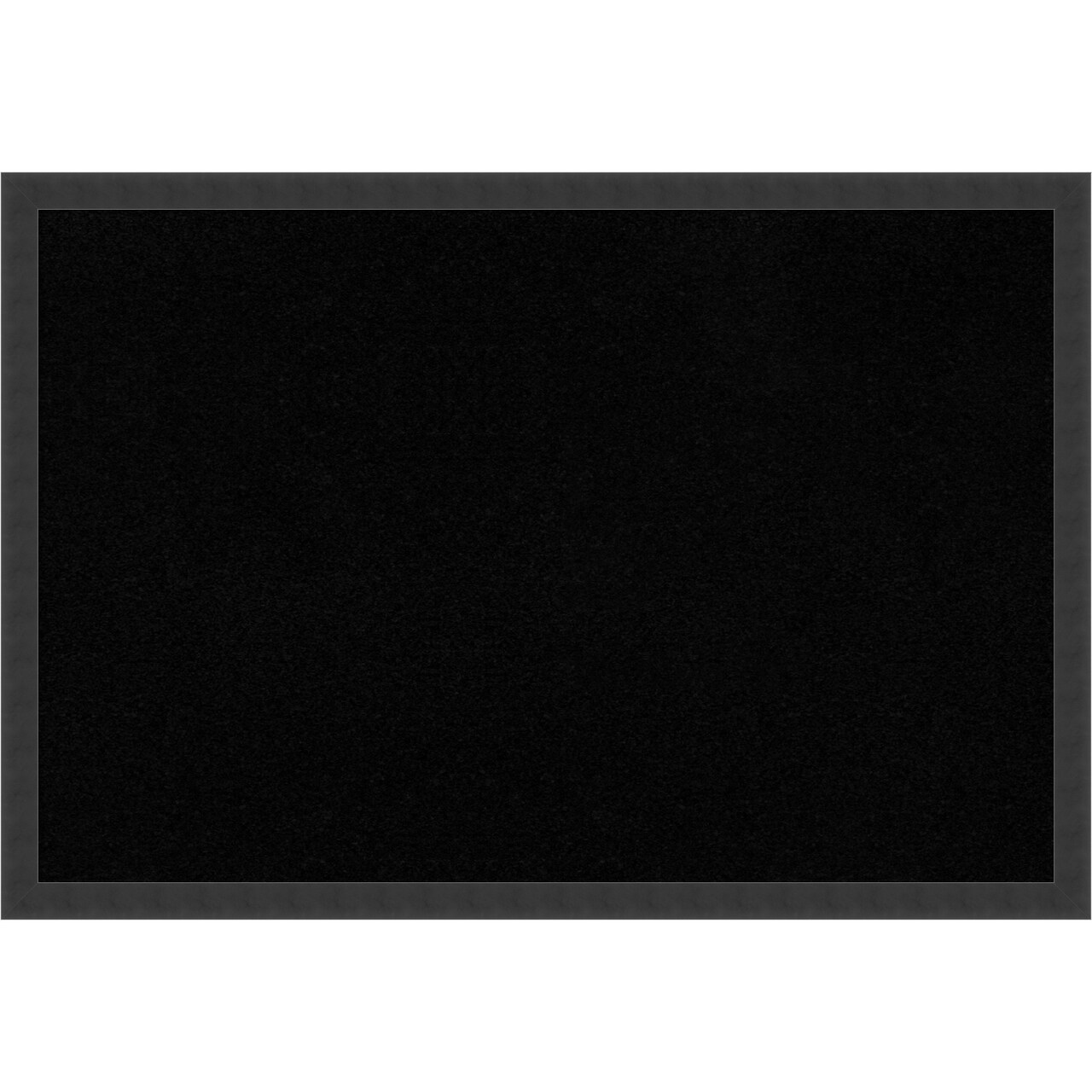 Cork Board, Mezzanotte Black Wood Frame - Bulletin Board, Organization Board, Pin Board